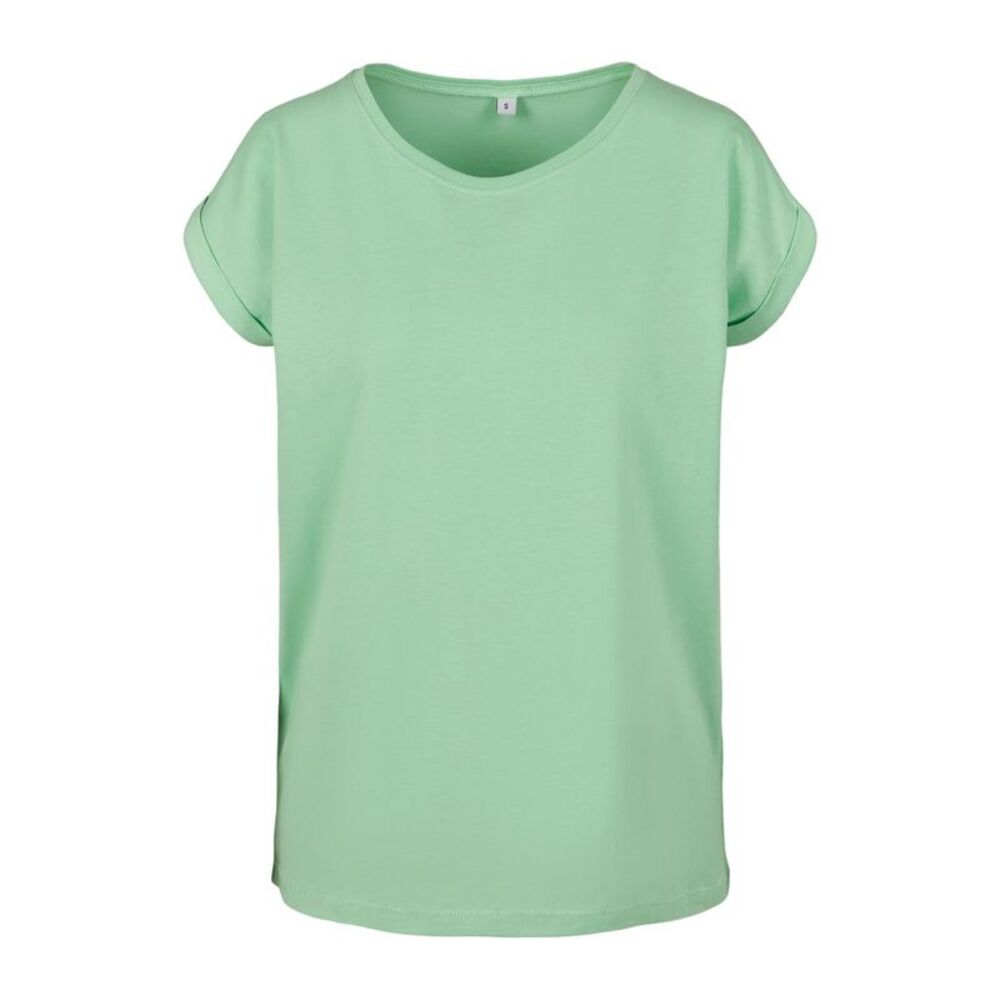 Build Your Brand Womens/Ladies Extended  T-Shirt / Neo Mint